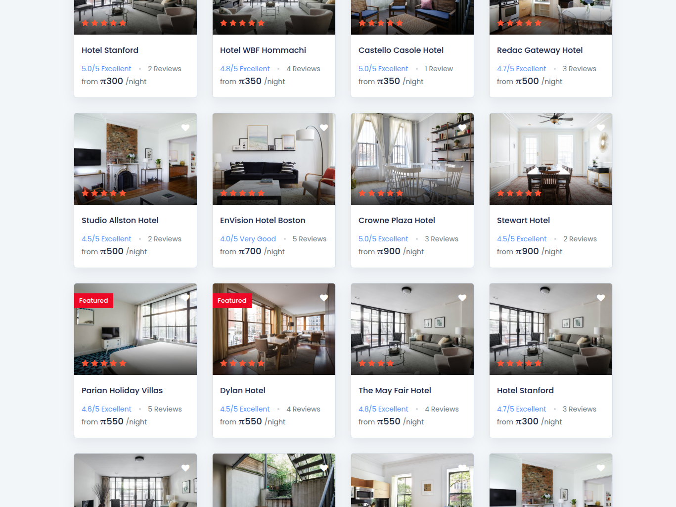 Hotel listings